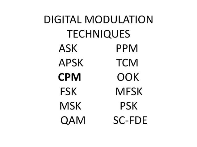 Continuous-Phase Modulation Coding – MUCMV