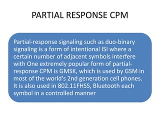 Ppt on continuous phase modulation | PPTX