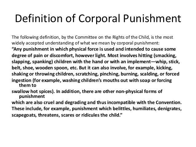 what are the research questions about corporal punishment