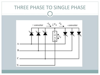 THREE PHASE TO SINGLE PHASE
 