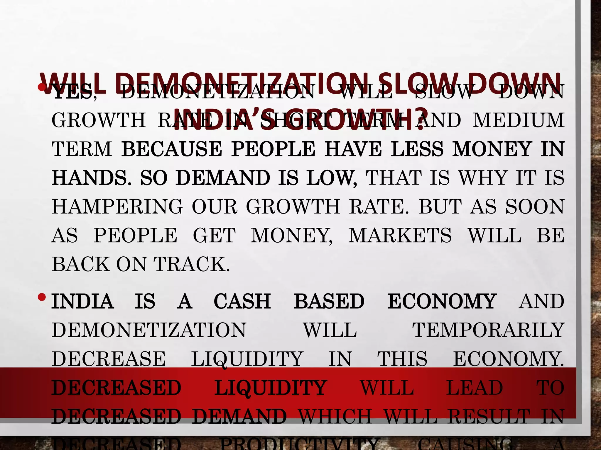 Powerpoint Presentation on Demonetisation (1) | PPTX