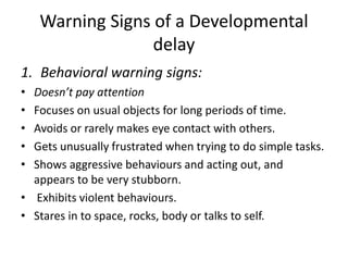 Ppt on developmental delay | PPTX