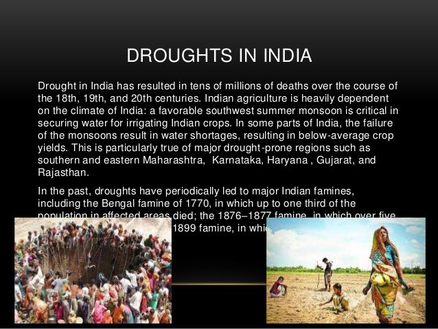 short case study on drought in india