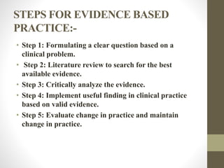 evidence based practice | PPTX