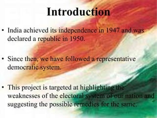 Ppt on electoral system in india | PPTX
