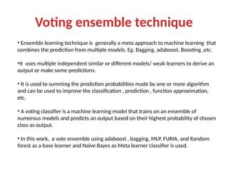 machine learning classification algorithm on ensemble technology.pptx