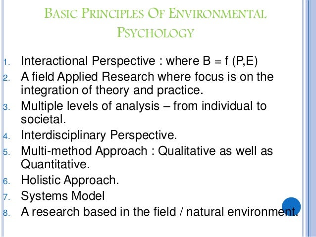 Research paper on environmental psychology
