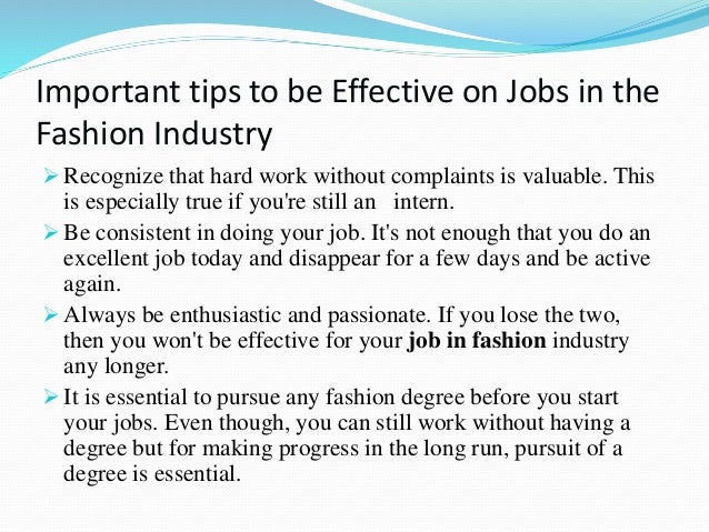 Jobs In Fashion Industry Without A Degree Jobs In Fashion Industry Without A Degree