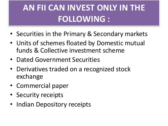 What is the difference between FDI and FII?