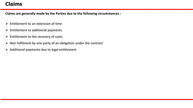 Ppt on fidic claims | PPTX