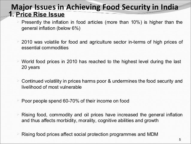 Short essay on food security in india