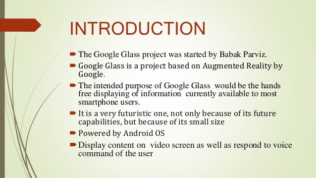 ppt on google glass