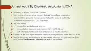 PPT on gst audit | PPTX