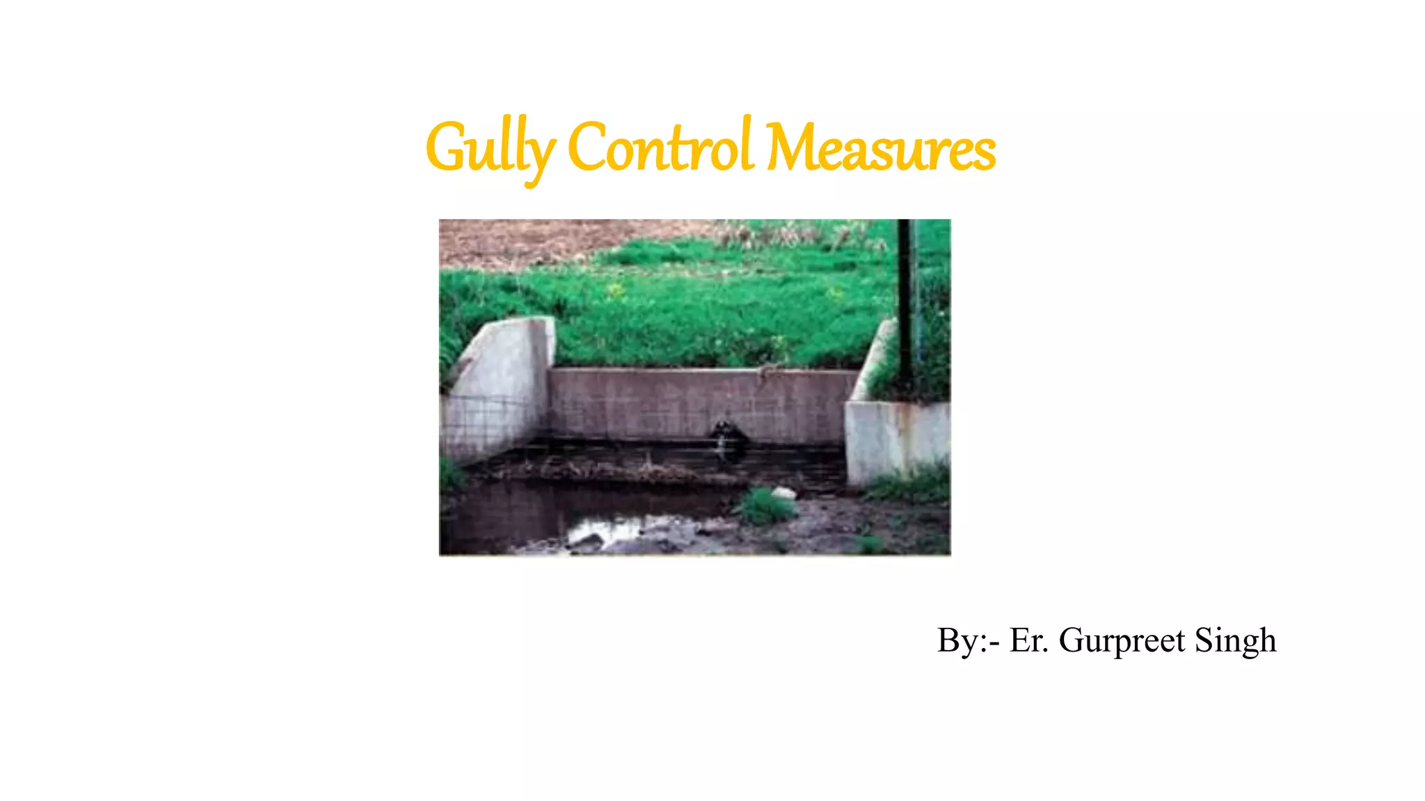 Gully Control Measures
By:- Er. Gurpreet Singh
 