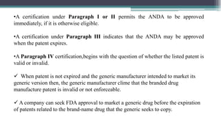 Hatch Amendment HATCH-WAXMAN ACT & AMENDMENTS SLIDESHARE | PPTX