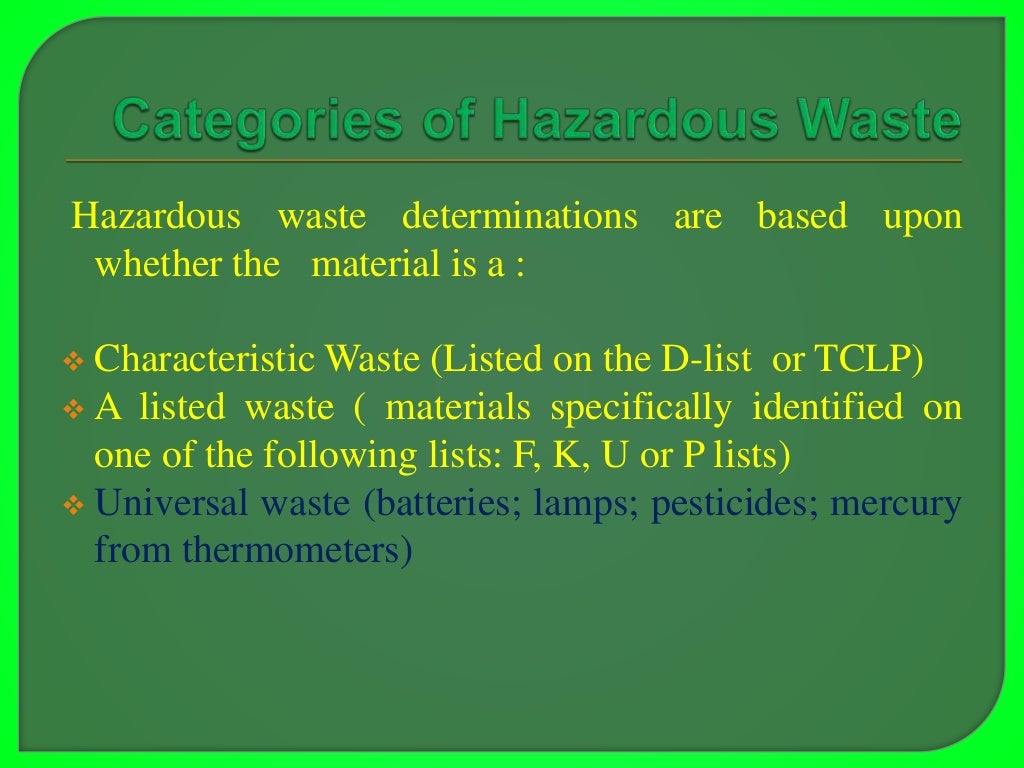Ppt on hazardous waste management