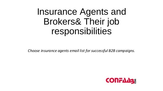 job description for insurance agent