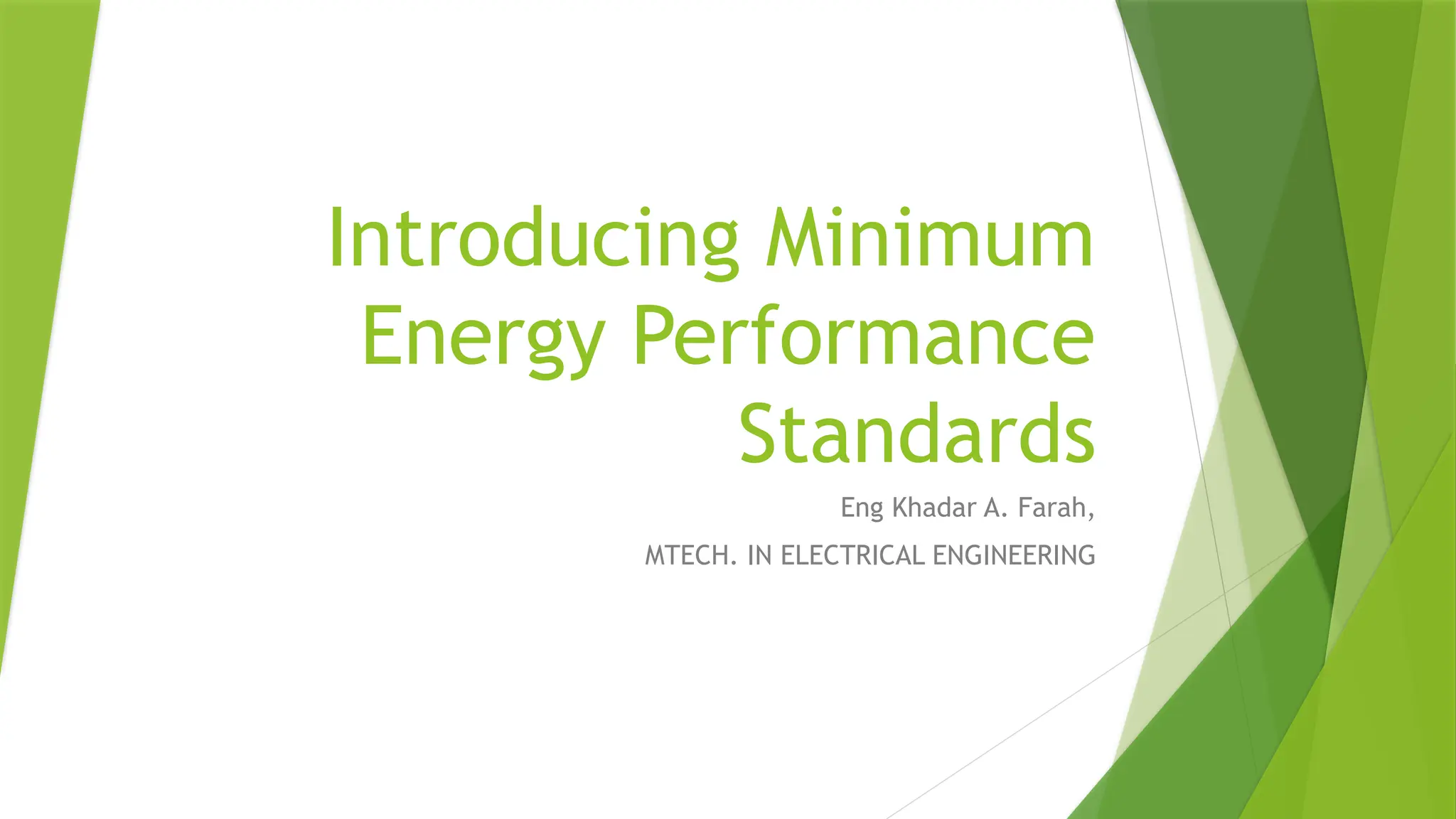 Introducing Minimum Energy Performance Standards | PPT