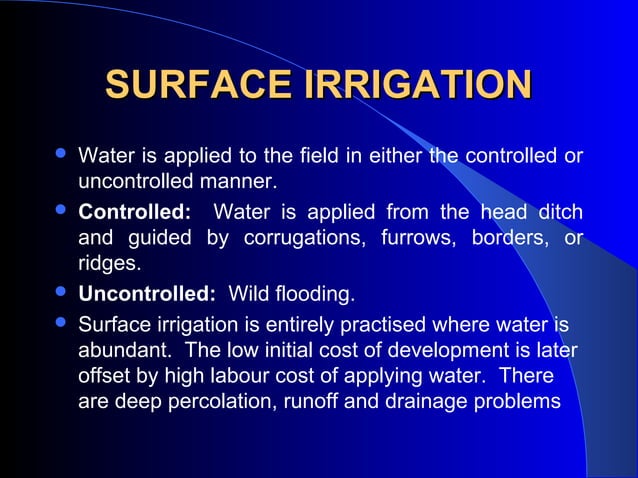 Ppt On Irrigation PPT