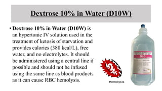 Different Type of Intravenous fluids | PPTX