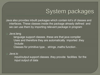 packages in java & c++ | PPT