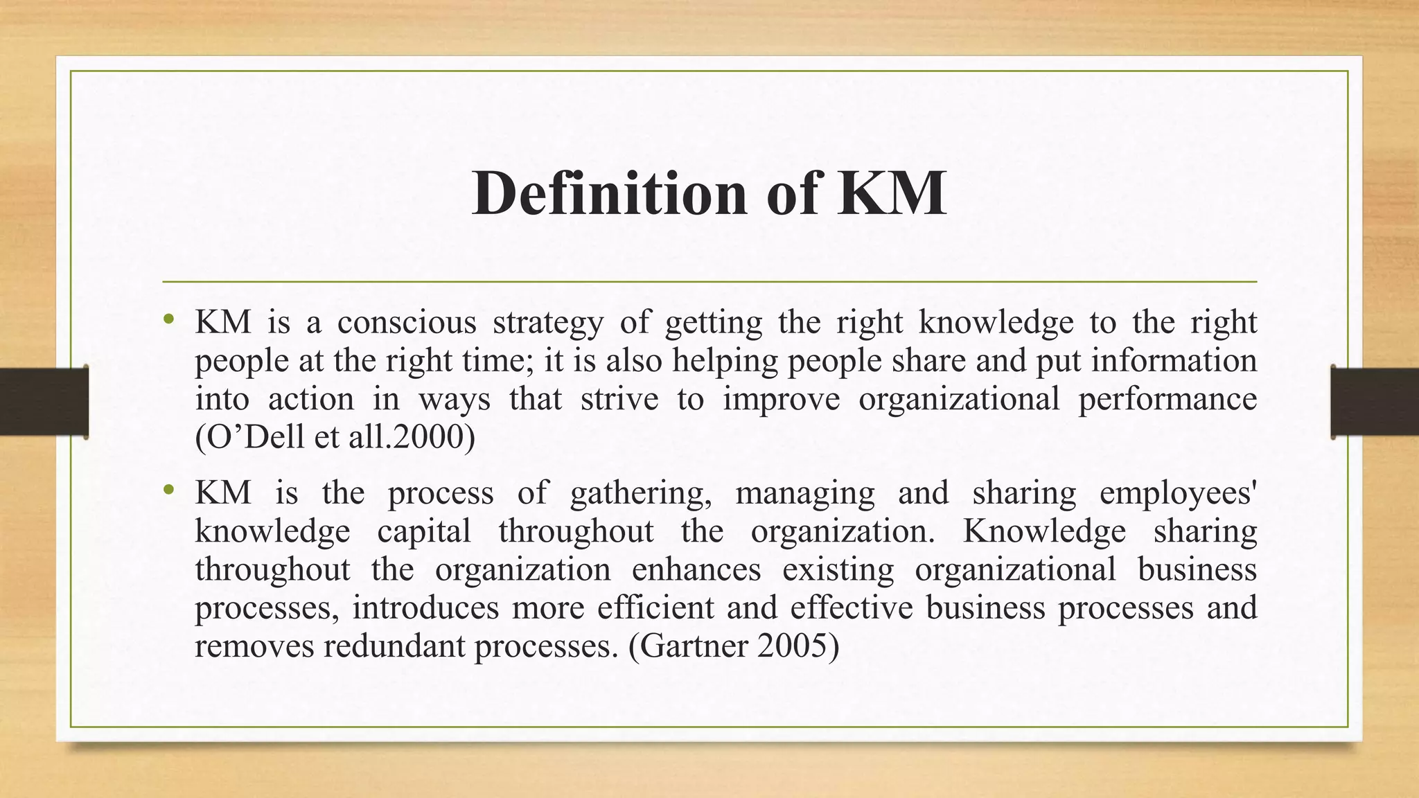 Ppt on knoweledge management | PPT