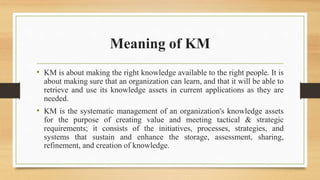 Ppt on knoweledge management | PPT