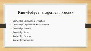 Ppt on knoweledge management | PPTX