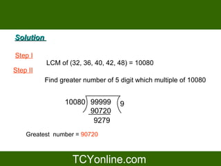 Ppt On Lcm & Hcf Questions For Cat Preparation | PPT