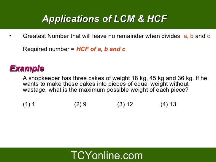 ppt on lcm hcf questions for cat preparation 1 728
