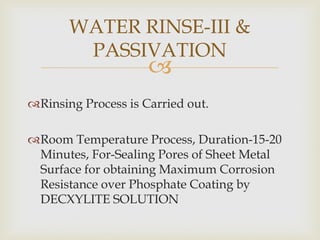 Rinsing Process Ppt on manufacturing of ceiling fans byhavells haridwar | PDF