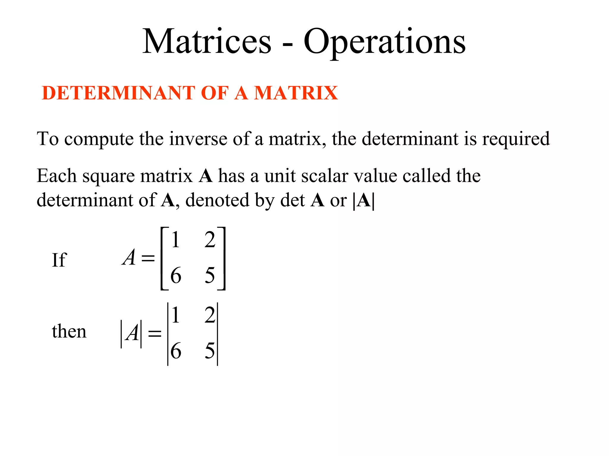 Ppt on matrices and Determinants | PPT
