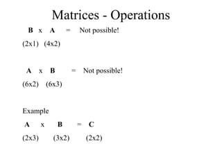2x1 Matrix Example Ppt on matrices and Determinants | PPT