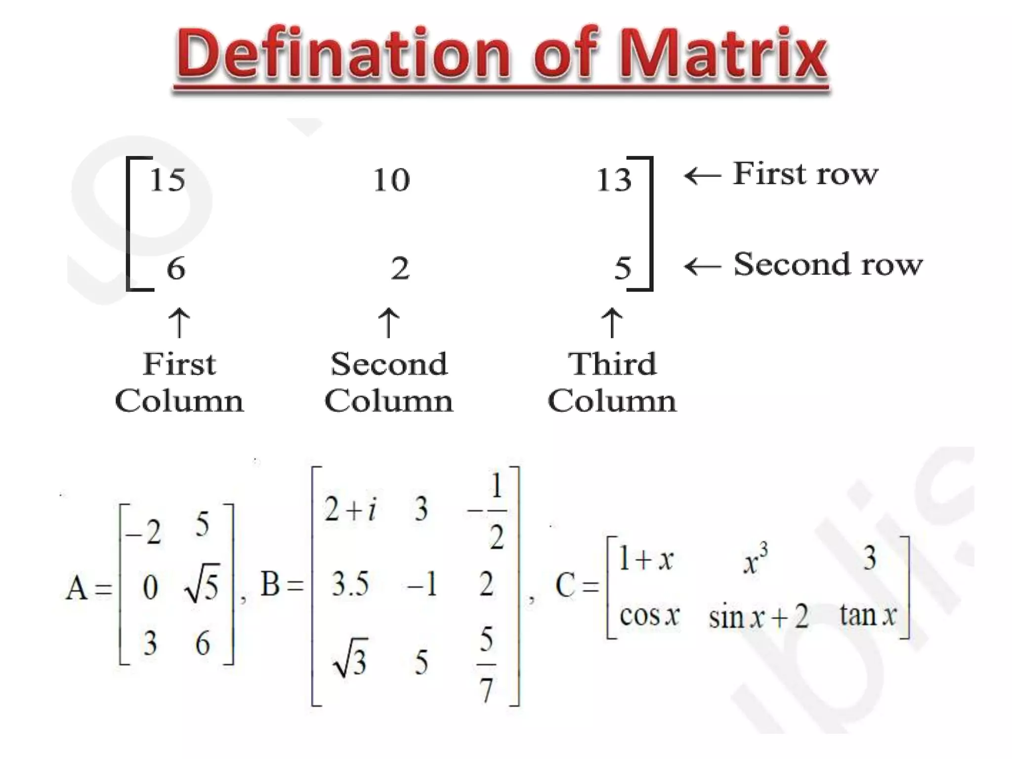 Ppt on matrices | PPT
