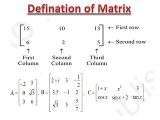 Ppt on matrices | PPTX