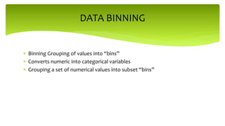 example binning data || python tutorial || numpy ||... PPT ON MACHINE LEARNING by Ragini Ratre | PPTX