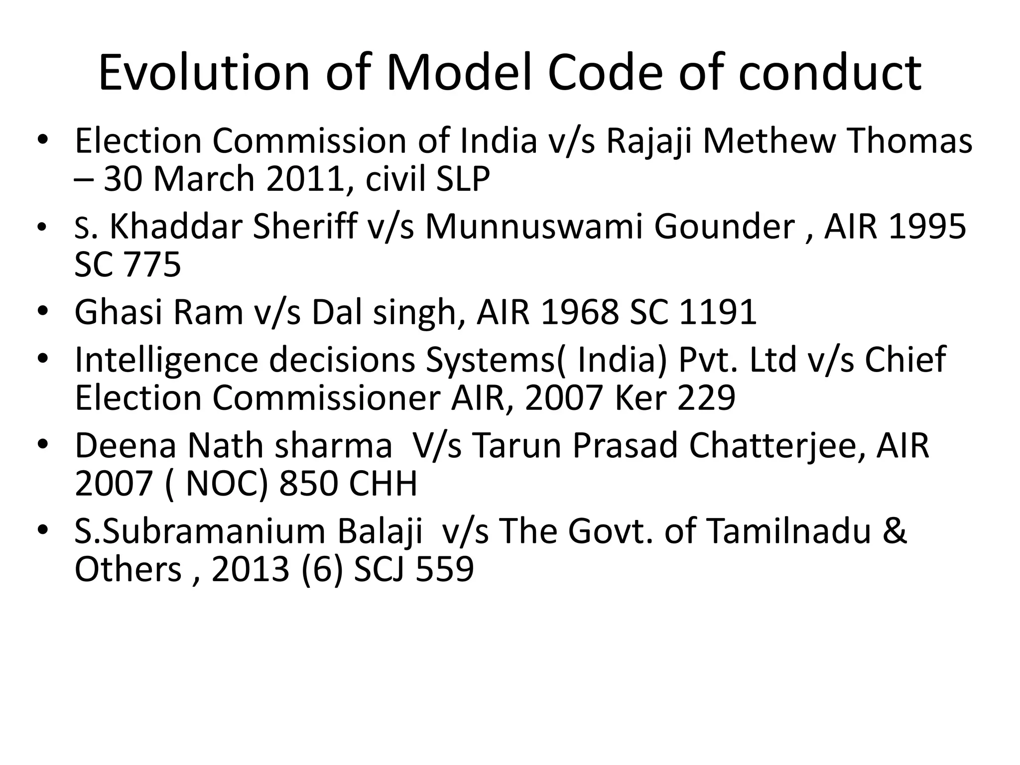 Ppt on model code of conduct 2019 by Dr. Pallavi Gupta | PPTX