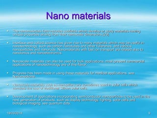 Ppt on nano technology by sanjeeva dinesh | PPT