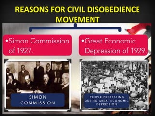 REASONS FOR CIVIL DISOBEDIENCE
MOVEMENT
 