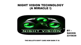 PPT on night vision technology | PPTX