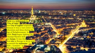 Ppt on paris | PPTX