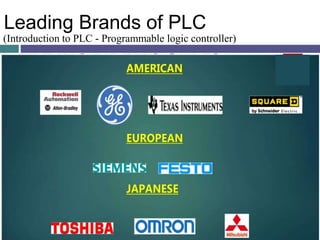 Leading Brands of PLC
(Introduction to PLC - Programmable logic controller)
 