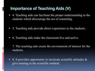 Ppt on preparation, selection & use of teaching aids | PDF