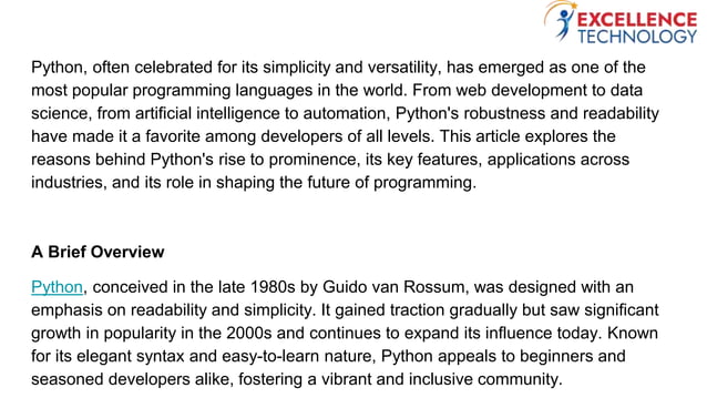 ppt on python course in Chandigarh/ python training in Chandigarh | PPT