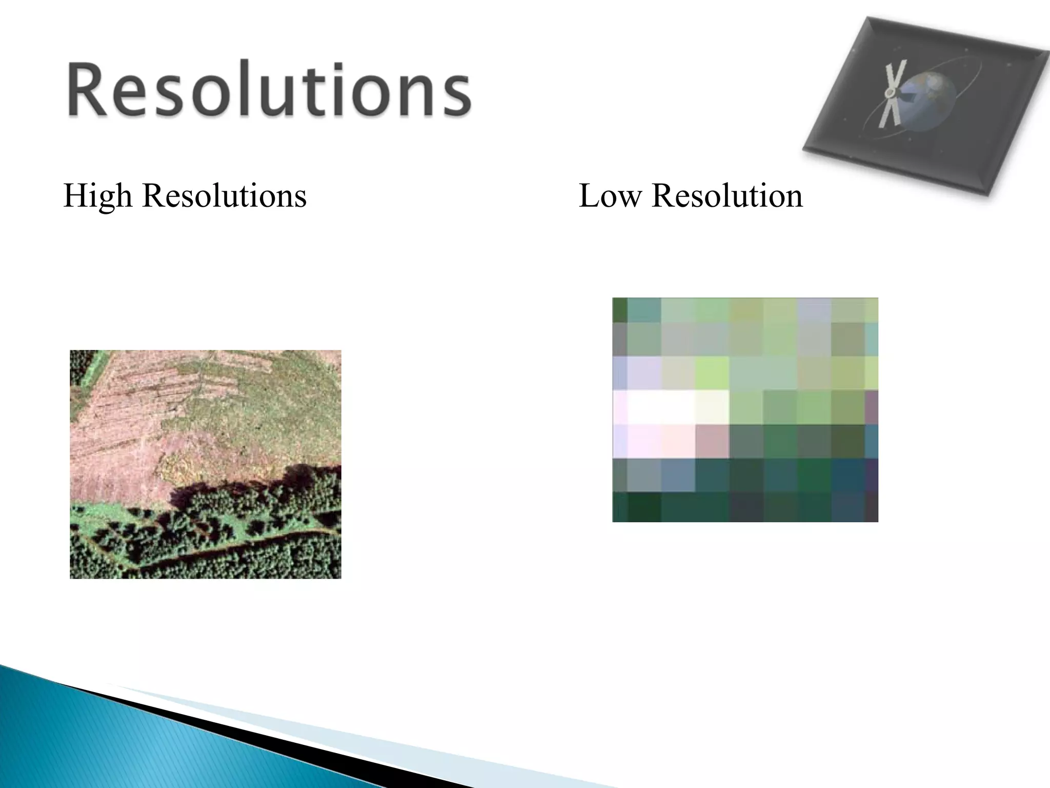 High Resolutions  Low Resolution 