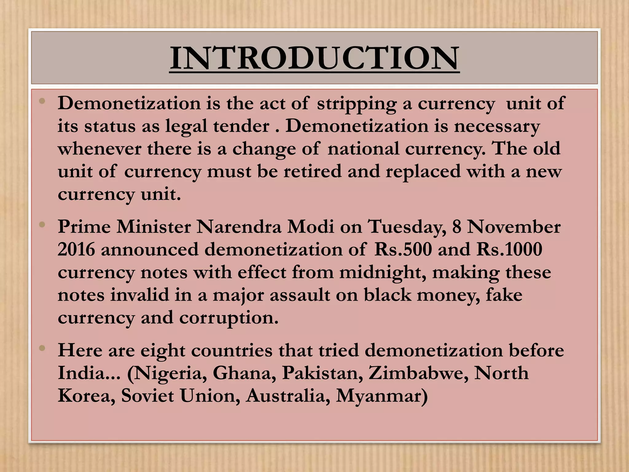 impact on demonetisation on indian economy | PPTX