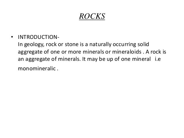 ppt on rocks