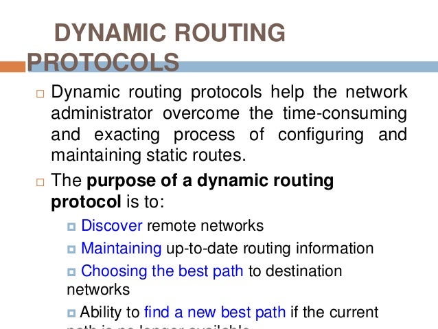 Dynamic Routing Protocols Ccna