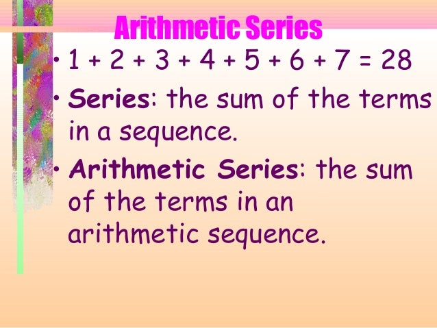 arithmetic sequence meaning