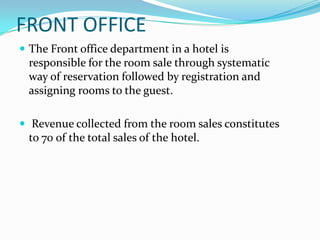                  ProcessService process is the way in which a service is delivered to the end customer. Guest bookingCheck inStay in hotelConsuming servicesPaymentCheck out